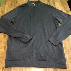 Peter Millar JLL Capital Pullover Mens XL Gray Crown Comfort Interlock 1/4 Zip